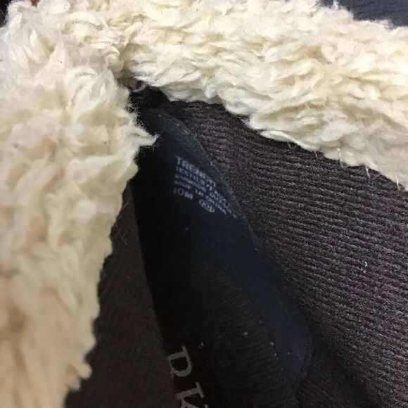 bke Sole ankle boots lace up wedge plateform faux fur tan size 10 fall booties - Picture 10 of 16